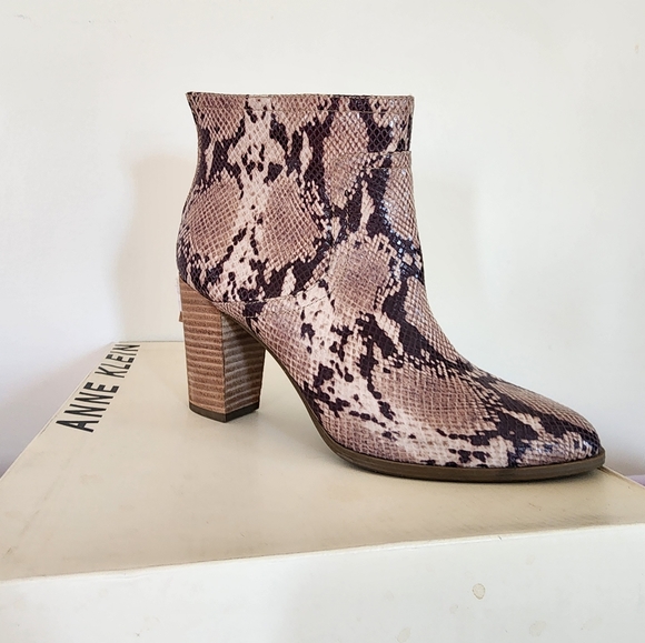Anne Klein Snakeskin Print Bootie - Picture 2 of 9